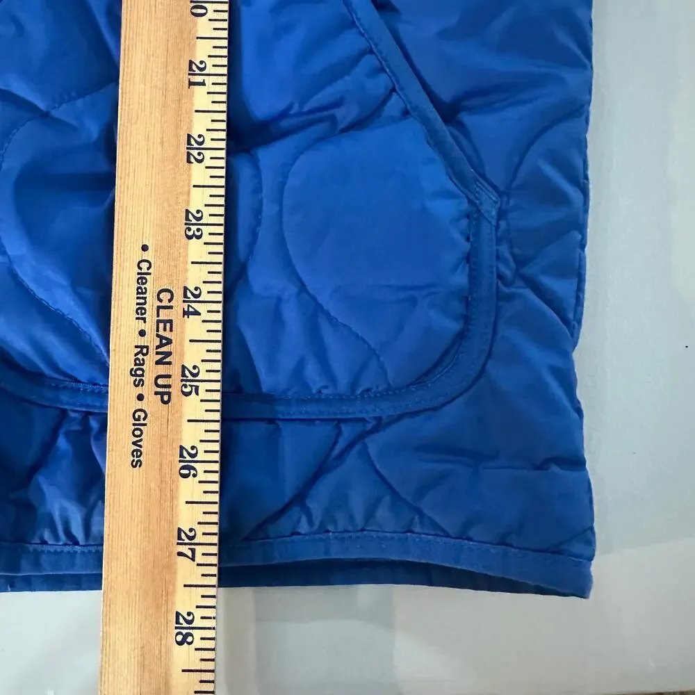 The North Face Mens Jester Bomber Jacket Blue Quilted Insulated Full Zip Small S